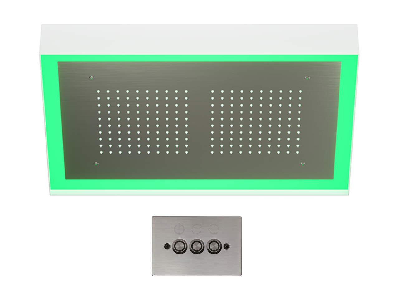 Soffione a soffitto con cromoterapia 570x370 mm ZEN SHOWER_ZS0C0215 -1