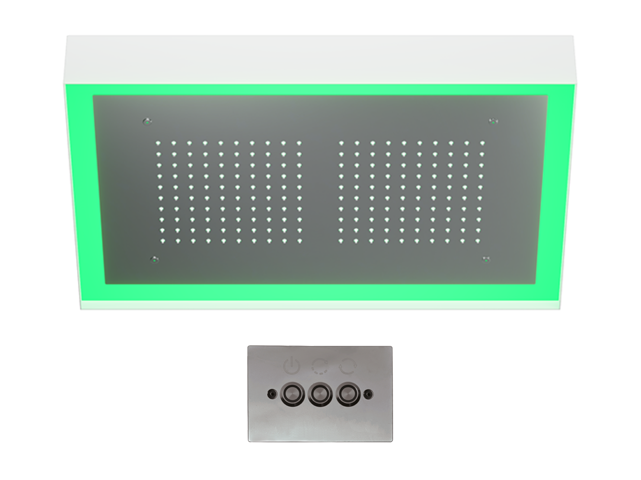 Soffione a soffitto con cromoterapia 570x370 mm ZEN SHOWER_ZS0C0215 -1
