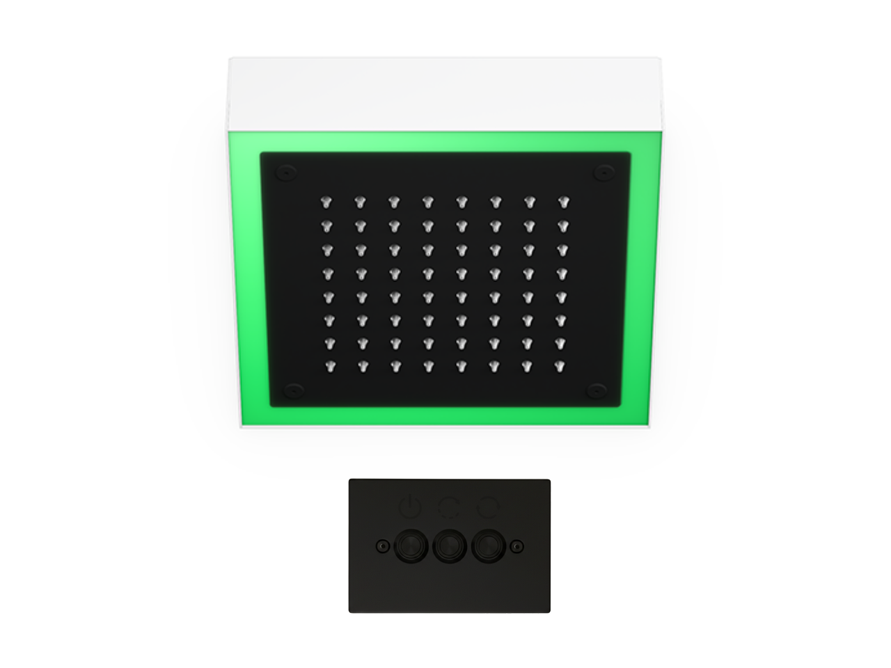 Soffione a soffitto con cromoterapia 200x200 mm ZEN SHOWER_ZS0C0245 -1