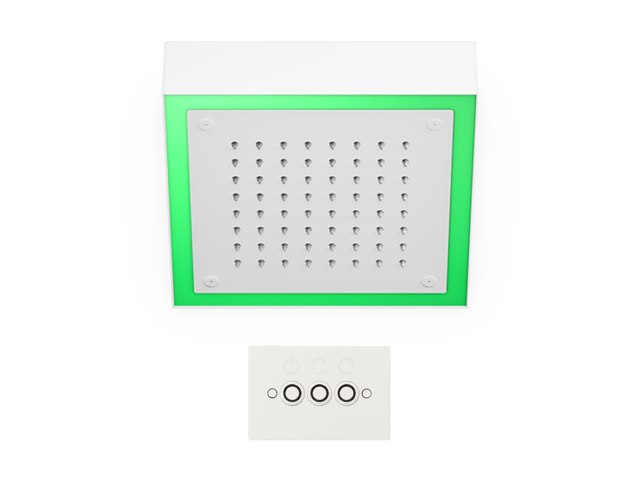 Soffione a soffitto con cromoterapia 200x200 mm ZEN SHOWER_ZS0C0245 -1