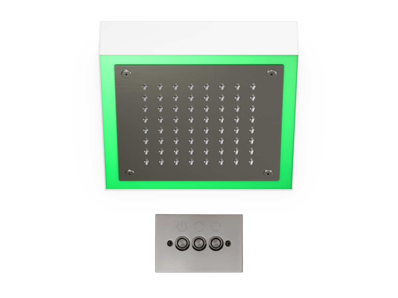 Soffione a soffitto con cromoterapia 200x200 mm ZEN SHOWER_ZS0C0245 -1
