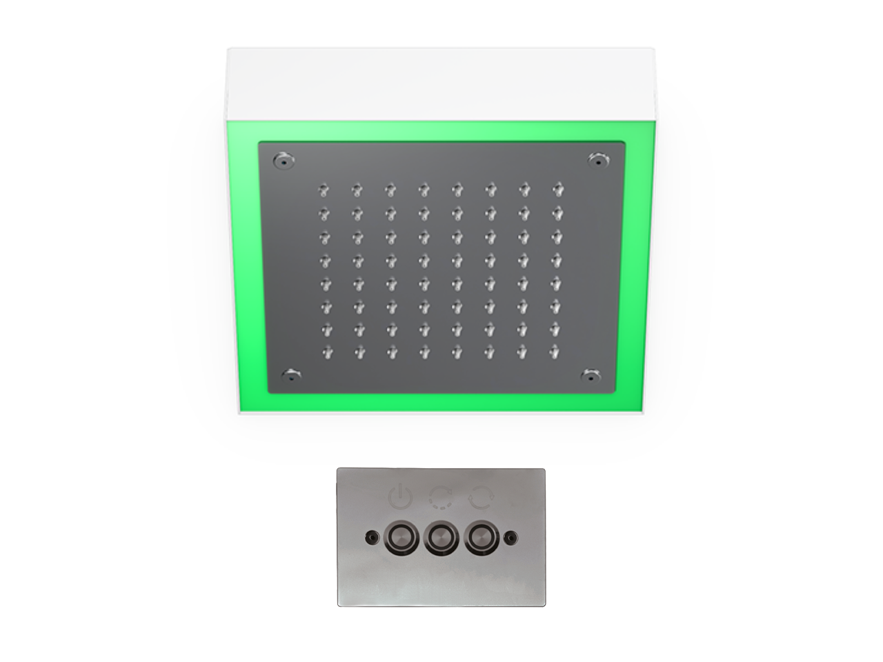 Soffione a soffitto con cromoterapia 200x200 mm ZEN SHOWER_ZS0C0245 -1