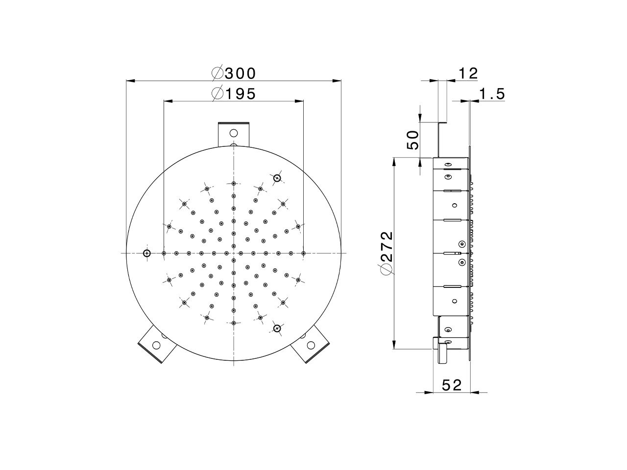 Soffione a soffitto Ø 300 mm ZEN SHOWER_ZS0S0010 - v1
