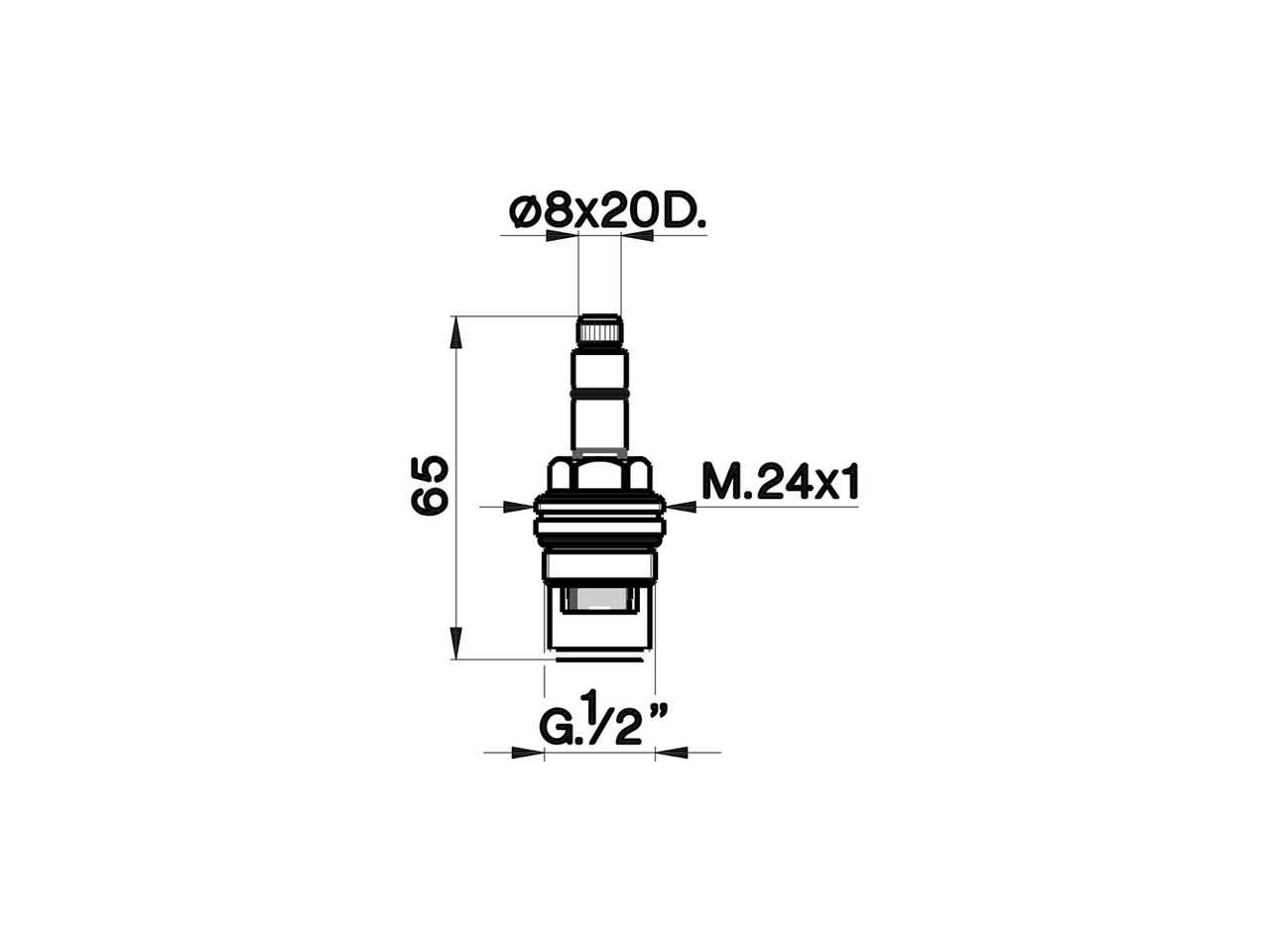Vitone ceramico DX 180° RICAMBI_ZZ928580 - v1