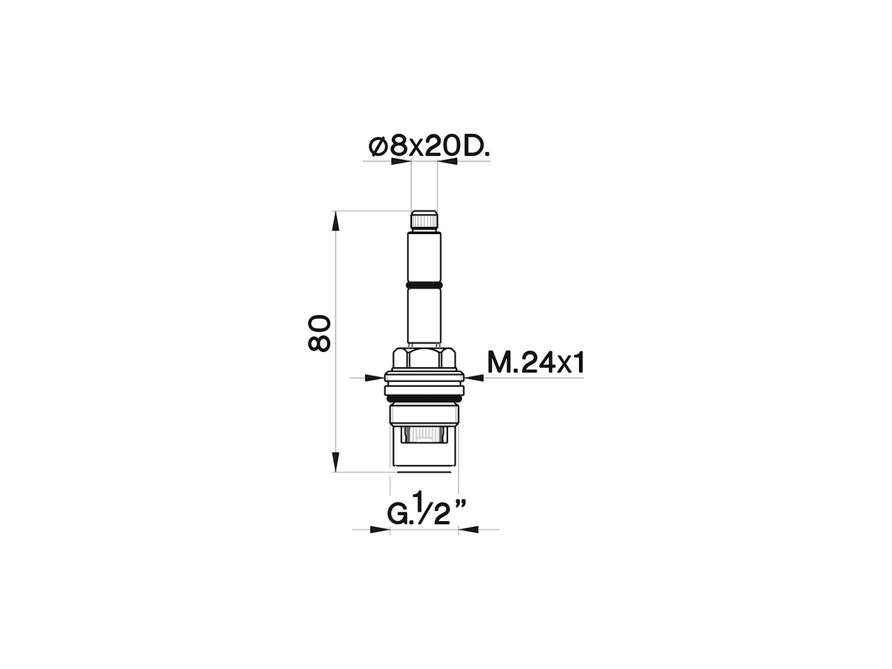 Vitone ceramico DX 180° RICAMBI_ZZ928590 - v1