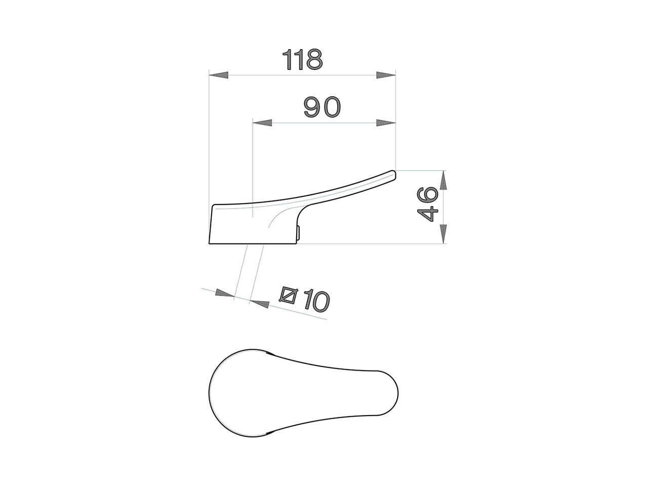 Leva monocomando 'FU' RICAMBI_ZZ929100 - v1