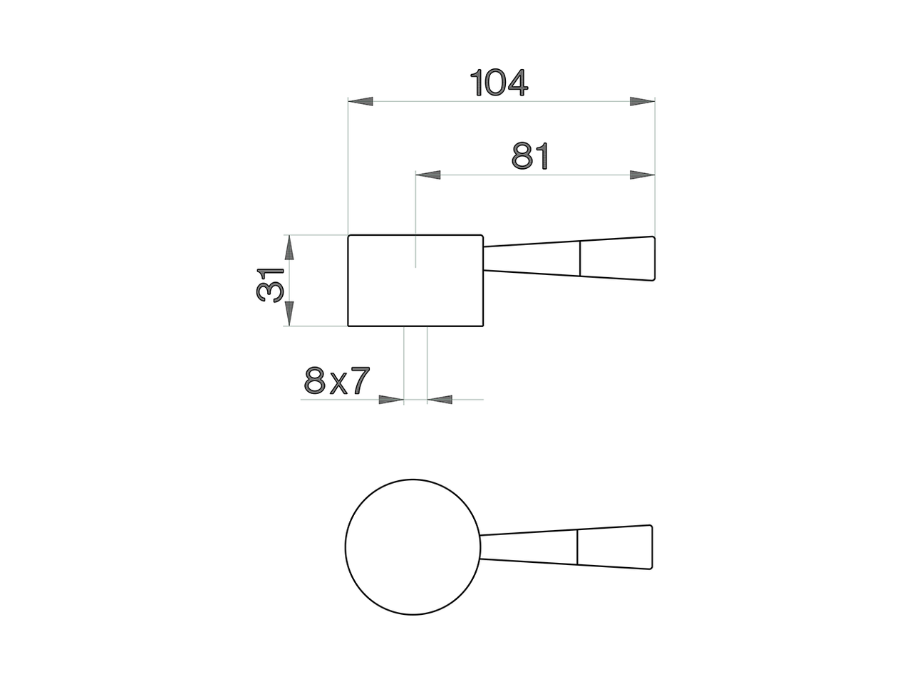 Leva monocomando 'PU' RICAMBI_ZZ932920 - v1